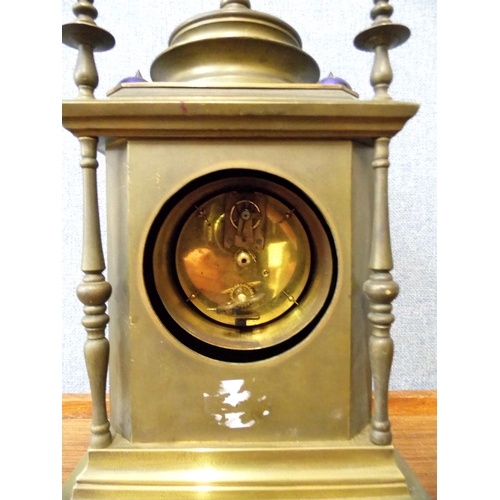 400 - A 19th Century French brass mantel timepiece