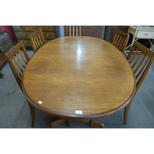 45 - A G-Plan Fresco teak extending dining table and six chairs