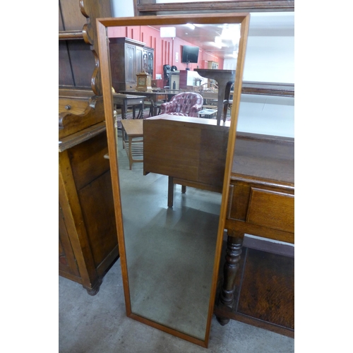 53A - A teak rectangular framed mirror