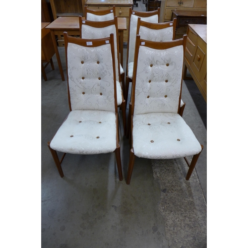 60 - A set of six Danish teak dining chairs