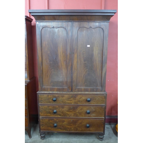 7 - A Victorian mahogany linen press