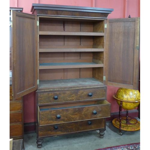 7 - A Victorian mahogany linen press