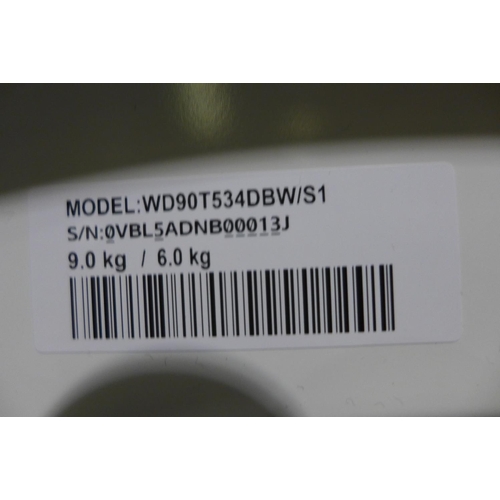 3002 - Samsung White Washer\Dryer 9+6KG - Model No. WD90T534DBW, original RRP £624.98 + vat (295-58) *This ... 