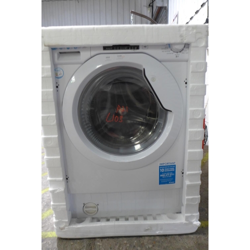 3004 - Candy Integrated Washer Dryer (9+5kg) H820xW600xD525  -  Model No  CBD 495D1WE  , Original RRP £412.... 