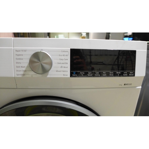 3009 - Siemens Washing Machine 10Kg  White - Model No. Wg54G201Gb, original RRP £458.33 + vat (295-28) *Thi... 