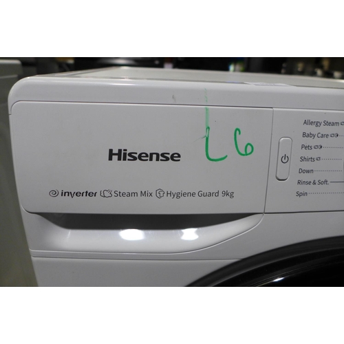 3017 - Hisense Washer/Dryer, Model no - WFGE901649VM - original RRP £333.33 + vat (295-6) *This lot is subj... 