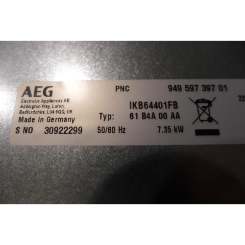 3018 - AEG 4 Zone Induction Hob H44xW590xD520model no  IKB64401FB , Original RRP £340.83inc VAT  (399-151) ... 