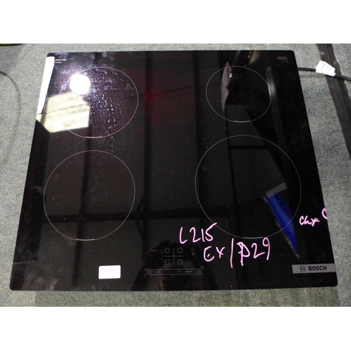 3027 - Bosch 4 Zone Ceramic Hob (Damaged) - Model PUE611BB5B -(399-215)   * This lot is subject to vat