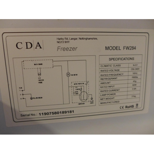 3112 - CDA Under Counter Freezer H818xW596xD550mm - model no  FW284 , Original RRP £313.33inc VAT  (399-78)... 