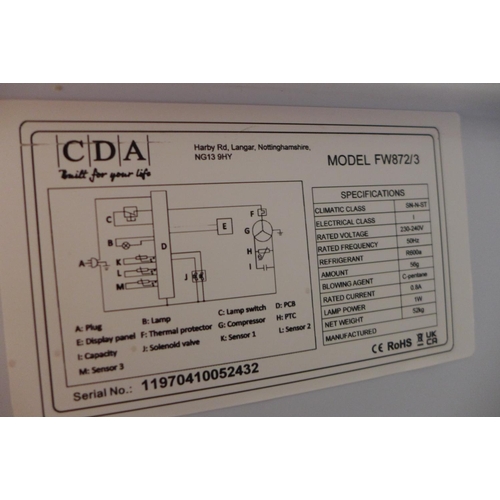 3131 - CDA 70/30 Integrated Fridge Freezer H1772xW540xD540mm model no  FW872 , Original RRP £424.17inc VAT ... 