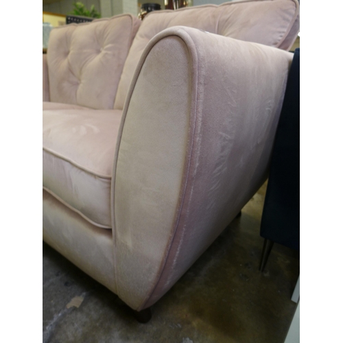 1326 - A Hoxton Princess bubblegum pink velvet two seater sofa