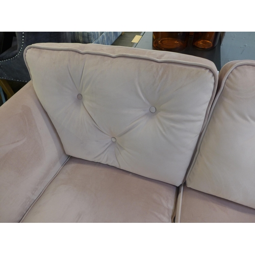 1326 - A Hoxton Princess bubblegum pink velvet two seater sofa