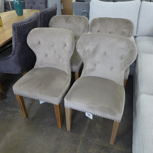 1327 - A set of four Arlo Taupe dining chairs*This lot is subject to VAT