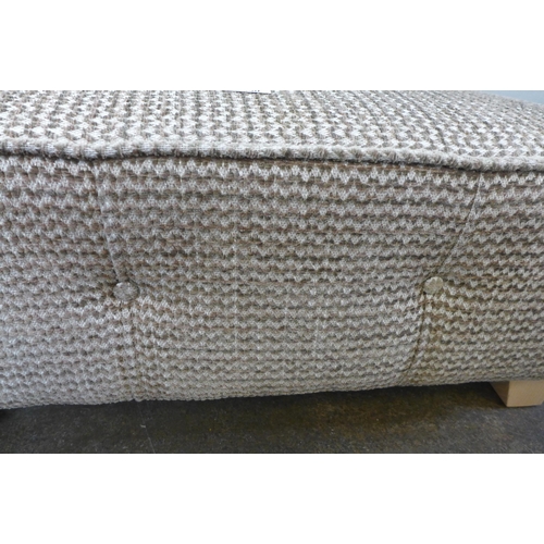 1330 - A mushroom textured weave large square footstool