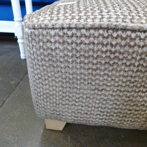 1330 - A mushroom textured weave large square footstool