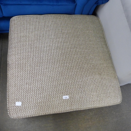 1330 - A mushroom textured weave large square footstool