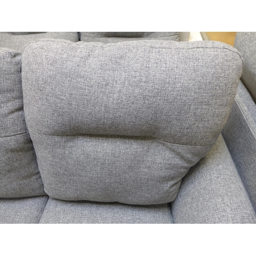 1331 - A pair of grey upholstered two seater sofas and armchair