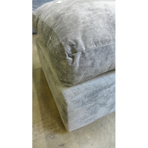 1336 - A light grey velvet cushioned top footstool