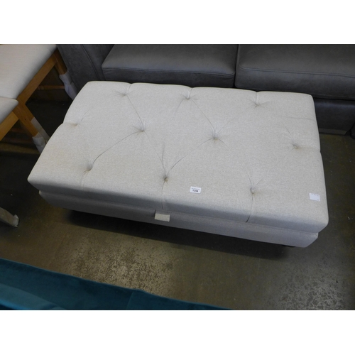 1354 - A cream upholstered button top ottoman footstool