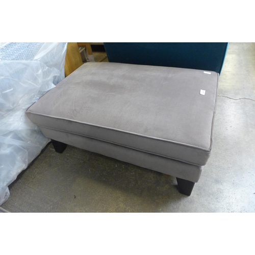 1356 - A mink velvet large rectangular cushioned top footstool