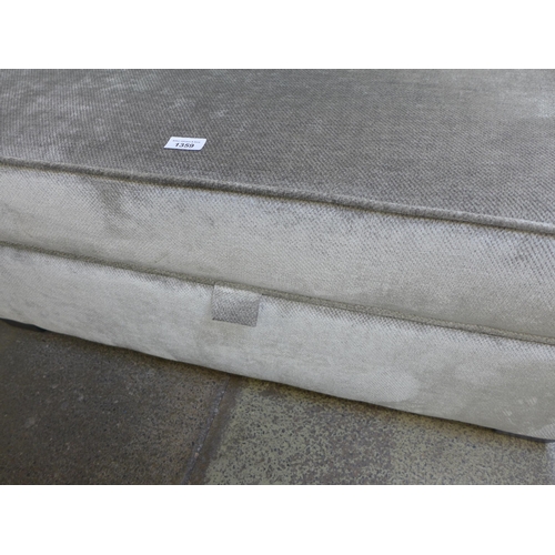 1359 - A Barker and Stonehouse grey velvet large footstool