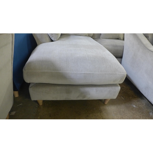 1309 - A volcanic ash velvet LHF corner sofa and love seat (scuffed corner on corner sofa)