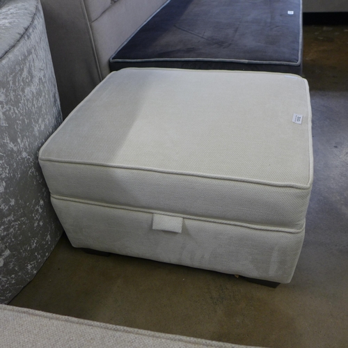 1312 - A Halley cream upholstered rectangular ottoman foot stool