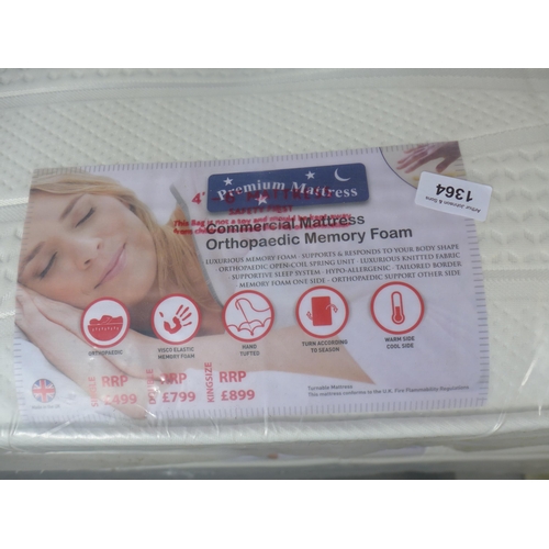 1364 - A 'Premium Mattress' orthopaedic memory foam double mattress