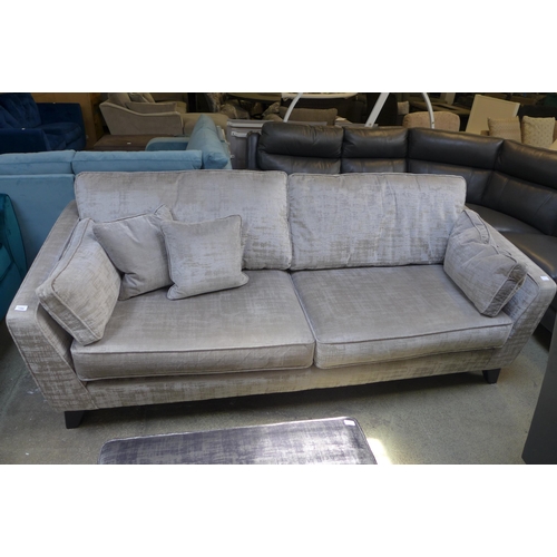 1366 - A Barker and Stonehouse 'Dolce' aluminium velvet four seater sofa