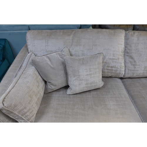 1366 - A Barker and Stonehouse 'Dolce' aluminium velvet four seater sofa