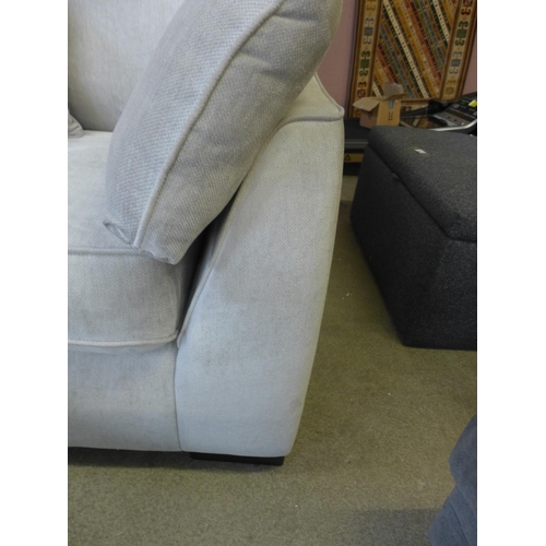 1376 - A light grey velvet loveseat