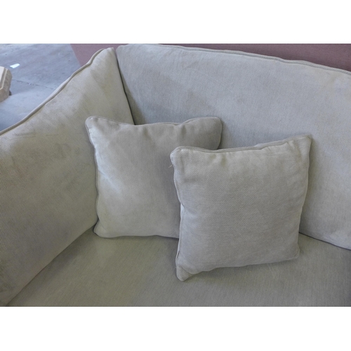 1376 - A light grey velvet loveseat