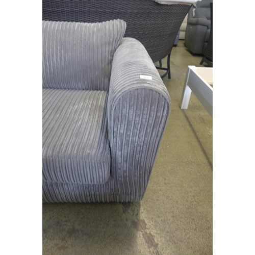 1433 - A grey jumbo corduroy oversized armchair