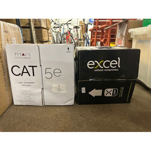 2351 - Two part boxed rolls of Cat5be cable