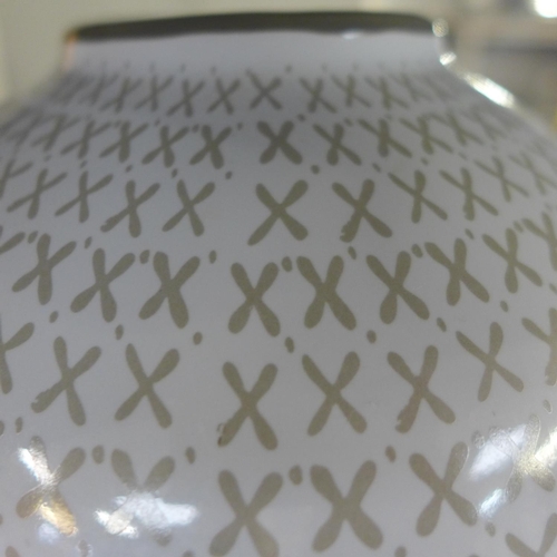 1303 - A Next cross patterned balloon vase