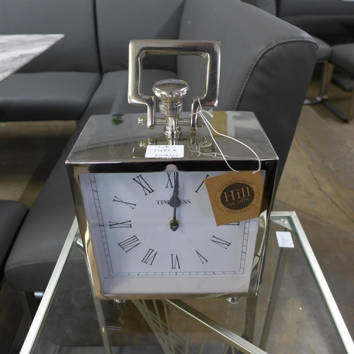 1311 - A square nickel table clock (16978227)    #