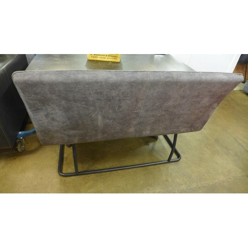 1353 - A Fire 2.0 acacia wood fixed top dining table with a pair of Ralph graphite upholstered diamond stit... 