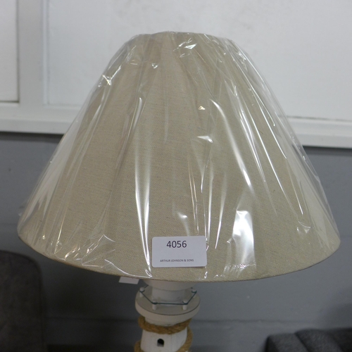 1355 - A lighthouse table lamp with cream shade H50cm (789618)