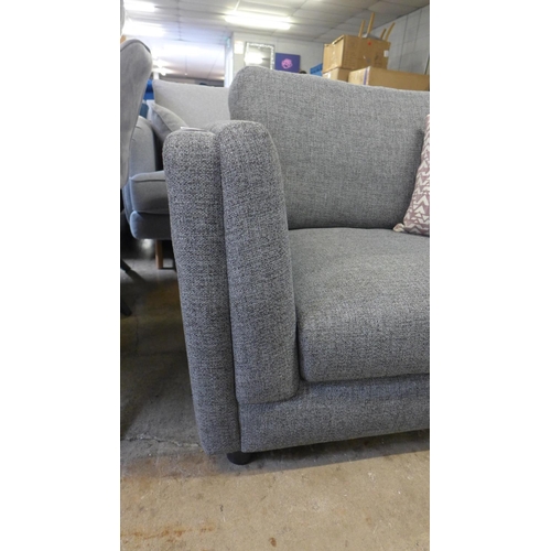 1357 - A grey upholstered loveseat