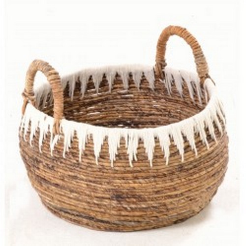 1371 - A natural seagrass storage basket, H 26cms (KP00924)   #