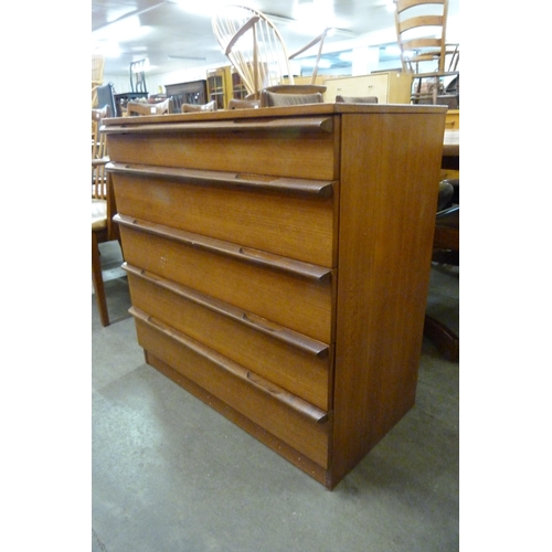68 - A teak chest of drawers