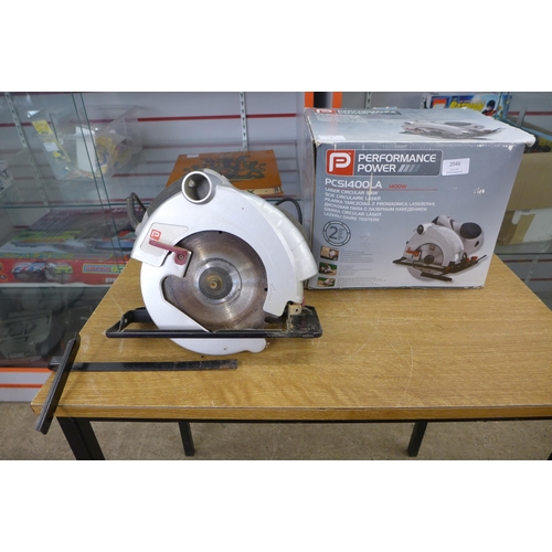 2046 - Pro Performance PCS 1400LA laser circular saw, boxed 240V
