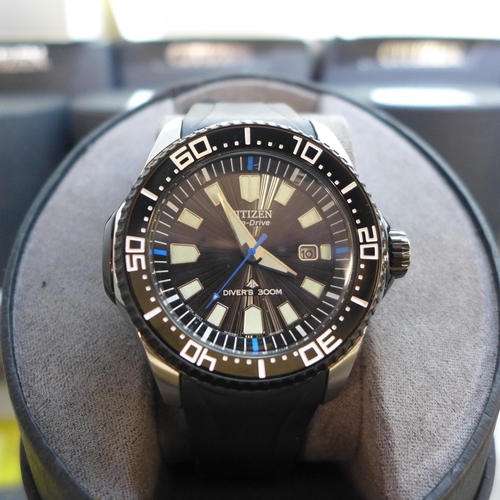 2123 - Citizen men's Eco-Drive diver's wristwatch with silicone strap * this lot is subject to VAT