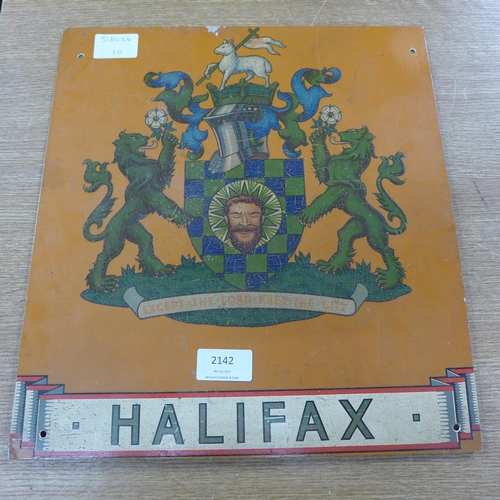2142 - Halifax metal sign