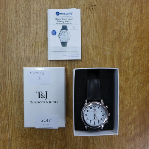 2147 - Radio controlled speaker wristwatch - boxed