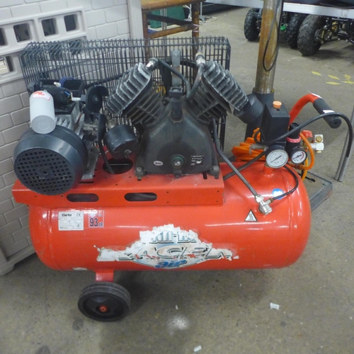 2204 - Clarke Racer 55 air compressor - failed electrical safety test due to damaged cable - sold as scrap ... 