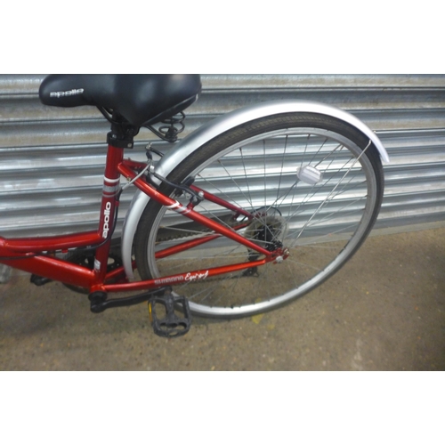 2210 - Apollo Cafe women's hybrid cycle complete with step through frame and mud guards - Police repossessi... 