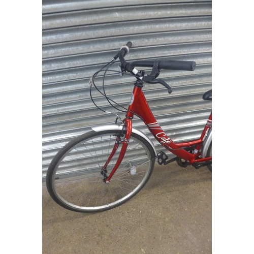 2210 - Apollo Cafe women's hybrid cycle complete with step through frame and mud guards - Police repossessi... 