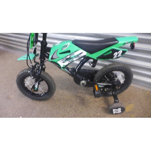 2225 - MXR250 toddler's pedal bike with stabilisers - Police repossession