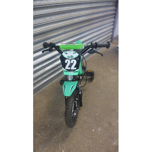 2225 - MXR250 toddler's pedal bike with stabilisers - Police repossession